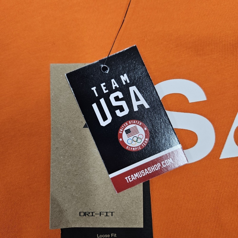 Nike ACG Team USA Dri-Fit Graphic Shirt Orange IQ4095-819 Women's Size Large - Picture 3 of 8